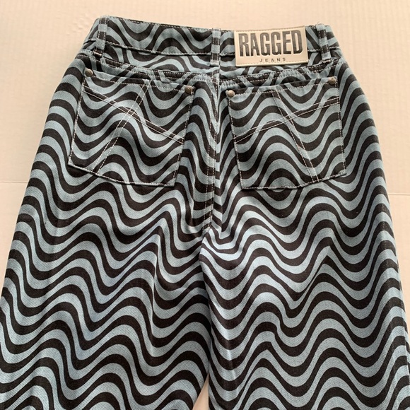 NWT Psychedelic Black & Blue Ragged Jeans Urban Outfitters Size 26 - Picture 13 of 15